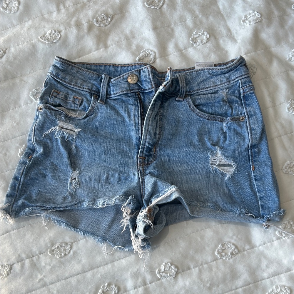 Old Navy Light Blue Distressed Jean Shorts